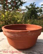 Italiaanse Oud Hollandse terracotta bloempotten diverse, Tuin en Terras, Overige vormen, Terracotta, Tuin, Gebruikt