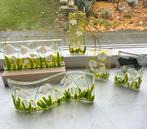 Glasfusing hanger wave sneeuwklokje waxinelichthouder glas, Ophalen of Verzenden, Nieuw