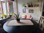 Ikea Ingatorp uitschuifbare tafel zwart, bezorging mogelijk, Huis en Inrichting, Ophalen, Gebruikt, 100 tot 150 cm, Rond