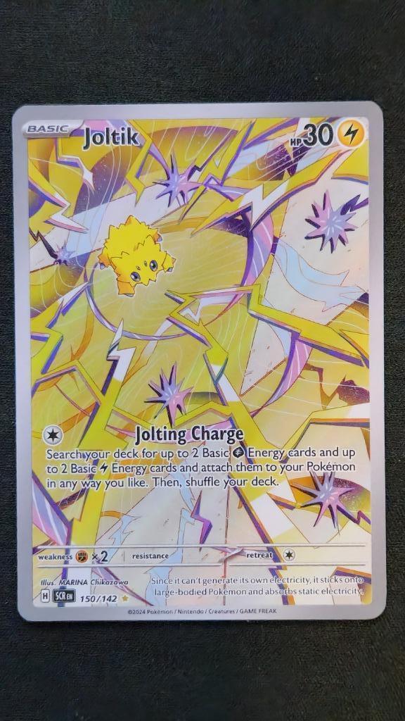 Joltik (SCR 150/142) Pokémon kaart, Hobby en Vrije tijd, Verzamelkaartspellen | Pokémon, Zo goed als nieuw, Losse kaart, Ophalen of Verzenden