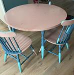 Leuke eettafelset met 2 stoelen – opknapper met potentie!, Ophalen, Gebruikt, Rond, 100 tot 150 cm