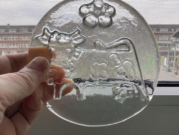 Raamhanger, glas, koe, vintage beschikbaar voor biedingen