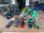 Action Man: 5 poppen, Jeep, Helikopter jaren ‘90, Kinderen en Baby's, Speelgoed | Actiefiguren, Ophalen, Gebruikt