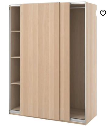 Ikea Pax kledingkast met schuifdeuren eikeneffect - afbeelding 1