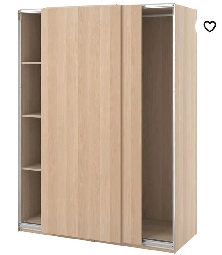 Ikea Pax kledingkast met schuifdeuren eikeneffect, Huis en Inrichting, Kasten | Kledingkasten, Zo goed als nieuw, 200 cm of meer