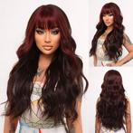 Luxe duo-color pruik lang haar met losse krullen, Ophalen of Verzenden, Nieuw, Pruik of Haarverlenging