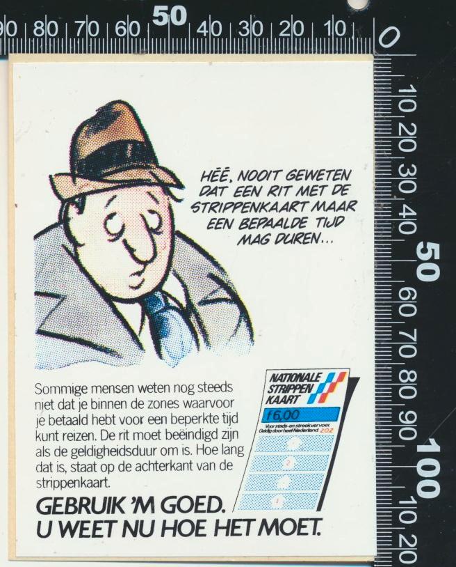 Sticker: Nationale Strippenkaart (2), Verzamelen, Stickers, Zo goed als nieuw, Bedrijf of Vereniging, Verzenden