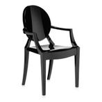Kartell Louis Ghost armchairs 4 stuks zwart en 4 transparant, Huis en Inrichting, Stoelen, Vijf, Zes of meer stoelen, Kunststof