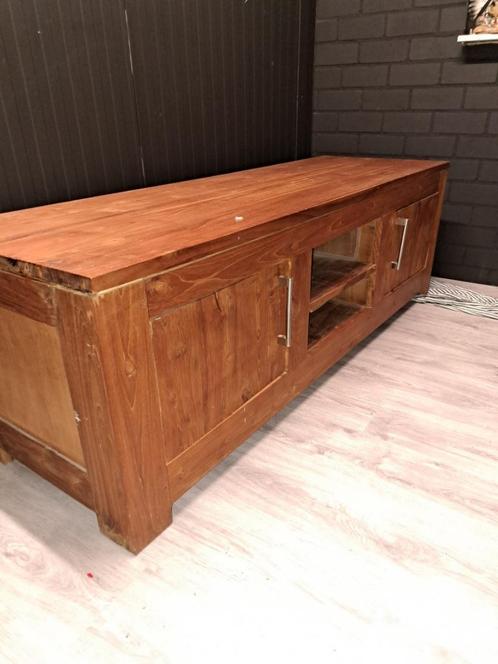 tv meubel, Huis en Inrichting, Kasten | Televisiemeubels, Gebruikt, Minder dan 100 cm, 150 tot 200 cm, 50 tot 75 cm, Teakhout
