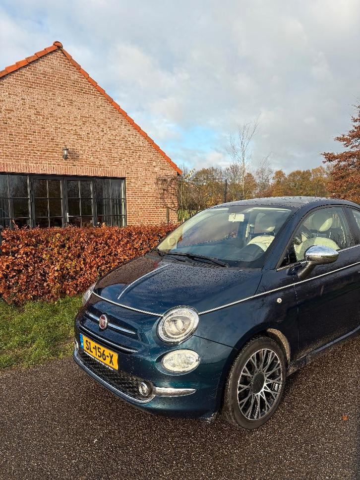 Fiat 500 Twinair Turbo 80pk 2018 Blauw, Auto's, Fiat, Particulier, Achteruitrijcamera, Airbags, Airconditioning, Android Auto