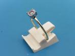Gouden Diamonde bi-color damesring met briljant          G24, Gebruikt, Overige kleuren, ., Ophalen of Verzenden