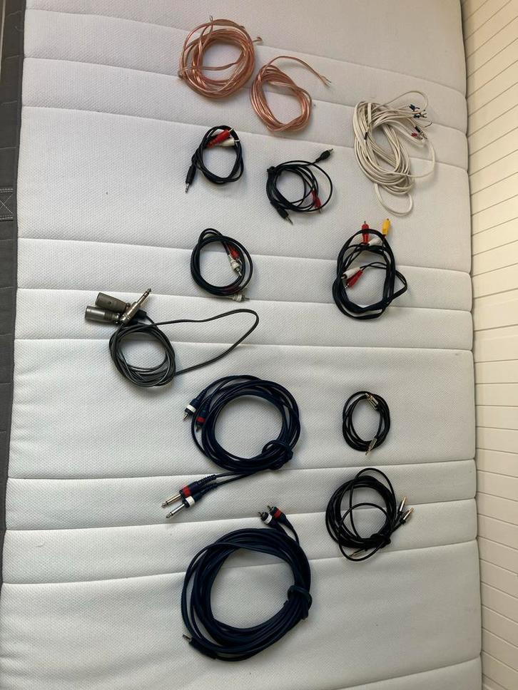 Diverse Geluidskabels - Mix van Soorten, Audio, Tv en Foto, Audiokabels en Televisiekabels, Gebruikt, Overige kabels, Minder dan 2 meter