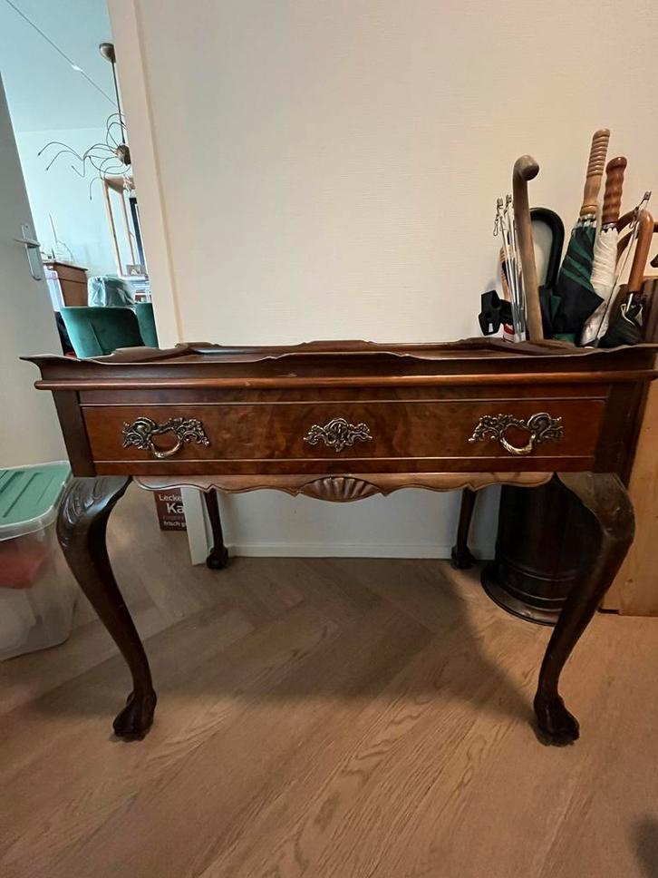 Vintage Engelse Theetafel met lade, Antiek en Kunst, Antiek | Meubels | Tafels, Ophalen