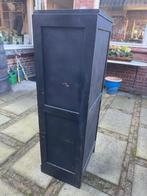 Vintage houten archiefkastje met roldeur, Ophalen, Minder dan 50 cm, Gebruikt, 100 tot 150 cm