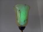 Art Deco Vloerlamp Gemarmerd Opaal Glazen Uranium Kap., Antiek en Kunst, Antiek | Lampen, Ophalen