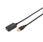 Digitus USB-kabel USB 2.0 USB-A stekker, USB-A bus 5.00 m Zw
