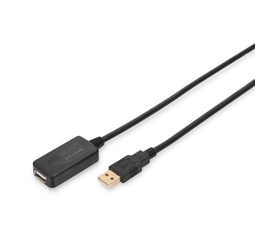 Digitus USB-kabel USB 2.0 USB-A stekker, USB-A bus 5.00 m Zw, Computers en Software, Pc- en Netwerkkabels