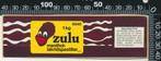 Sticker: Zulu Menthollakridspastiller, Ophalen of Verzenden, Zo goed als nieuw, Bedrijf of Vereniging