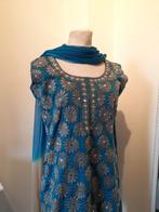 jurk/ Bollywood / Indiase kleding, Blauw, Zo goed als nieuw, Maat 36 (S), Ophalen