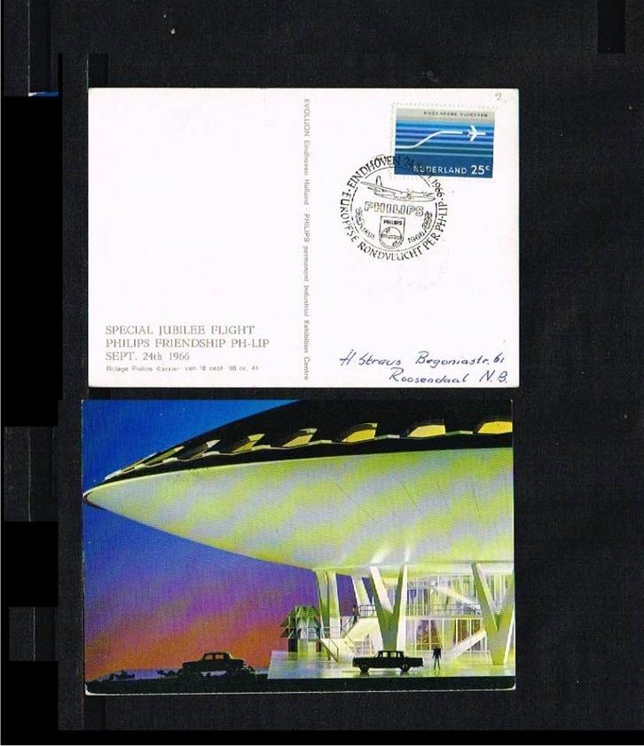 K08: Uitzoeken (KLM) eerste vluchten NOG 1966-1967, Postzegels en Munten, Brieven en Enveloppen | Nederland, Envelop, Ophalen of Verzenden