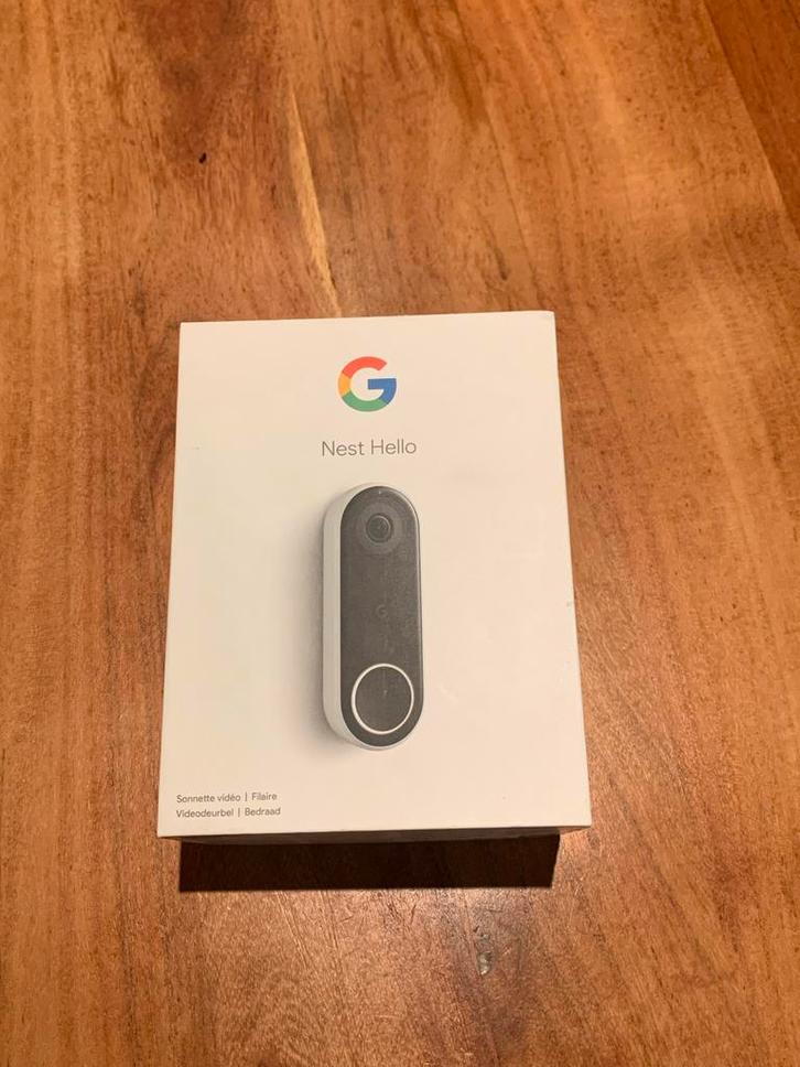 Google Nest Hello Deurbel (Zonder Kabel), Doe-het-zelf en Verbouw, Alarmsystemen, Gebruikt, Compleet systeem, Beweging, Draadloos