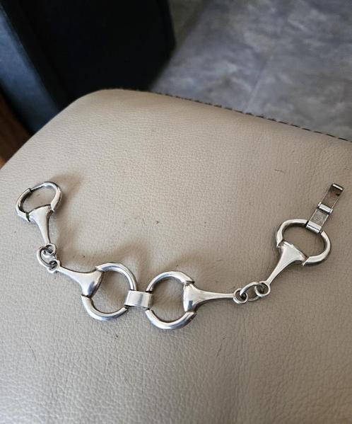 Zilveren (835) HORSEBIT / Paardenbit schakel armband, Sieraden, Tassen en Uiterlijk, Armbanden, Zo goed als nieuw, Zilver, Zilver