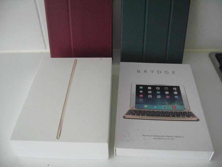 iPad Air 2 met Brydge toetsenbord, Computers en Software, Apple iPads, Zo goed als nieuw, Apple iPad Air, Wi-Fi, 10 inch, 128 GB