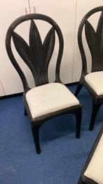 Rotan Stoelen - Ploeg Stof, Huis en Inrichting, Gebruikt, Zwart, Riet of Rotan, Ophalen of Verzenden