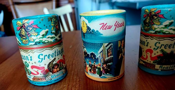 Vintage Kerst Lucifers, Diversen, Kerst, Gebruikt, Ophalen