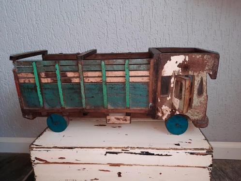Supergave oude houten vrachtwagen., Antiek en Kunst, Antiek | Speelgoed, Ophalen of Verzenden