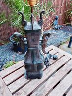 Antieke Chinese bronzen Chinoiserie stijl lamp ( geen kap ), Ophalen of Verzenden