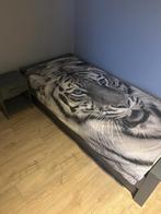 WOOOD Morris bed 90x200 cm + nachtkastje, 85 tot 100 cm, Ophalen of Verzenden, Zo goed als nieuw, Lattenbodem