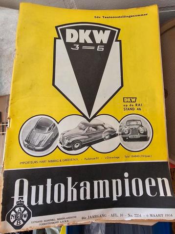 Anwb autokampioen oud exemplaar 1954 beschikbaar voor biedingen