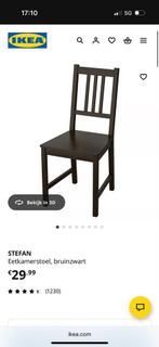 4x IKEA Stefan Stoelen - Zwart, Huis en Inrichting, Stoelen, Gebruikt, Zwart, Ophalen of Verzenden, Vier
