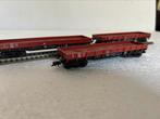 3x Fleischmann 5281 H0 Lageboordwagen van de DB (2), Hobby en Vrije tijd, Modeltreinen | H0, Gelijkstroom, Fleischmann, Wagon