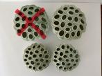 Des Pots lotus vazen 18 en 14 cm, Huis en Inrichting, Woonaccessoires | Vazen, Overige kleuren, Aardewerk of Porselein, Ophalen of Verzenden