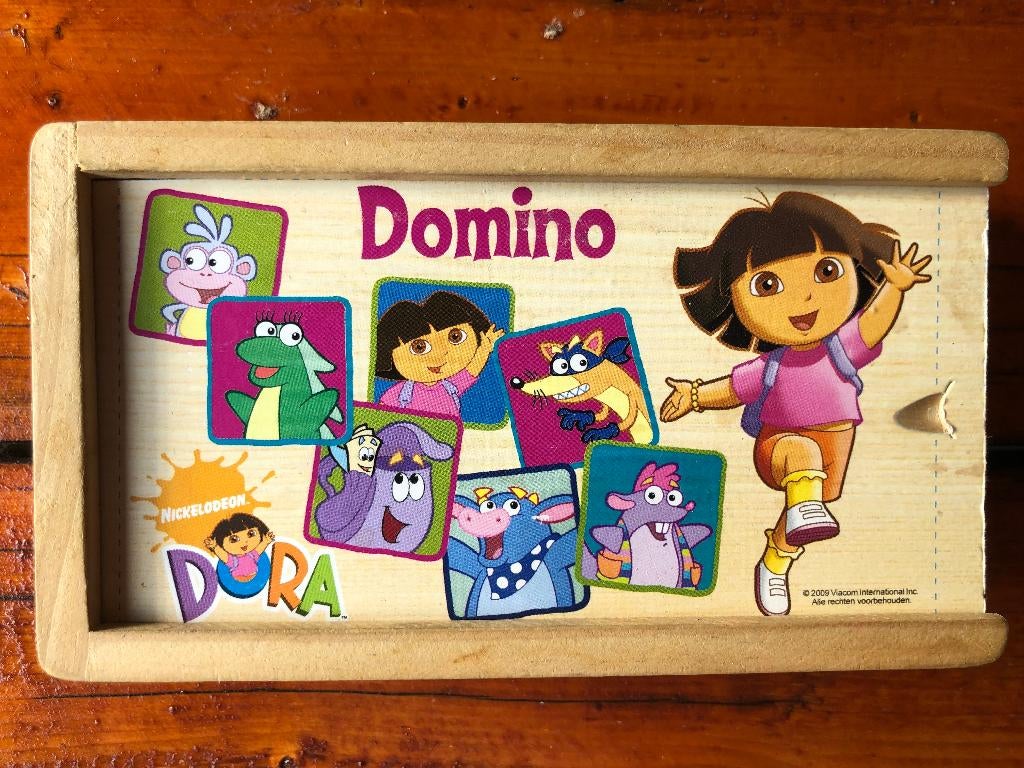 Houten domino van Dora, Kinderen en Baby's, Speelgoed | Educatief en Creatief, Gebruikt, Ontdekken, Ophalen