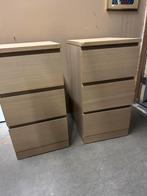 2Houten ladekasten met 3 lades, Ophalen, Overige materialen, Minder dan 50 cm, Gebruikt