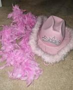 Veren boa met cowboy hoed, Ophalen of Verzenden, Zo goed als nieuw, Carnaval