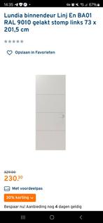 Lundia Binnendeur Linj En BA01 - Nieuwstaat!, Doe-het-zelf en Verbouw, Deuren en Horren, Ophalen, Minder dan 80 cm, Binnendeur