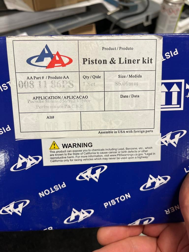 Porsche 912 356 86mm 1720cc big bore zuigers en bussen, Ophalen of Verzenden, Nieuw, Porsche