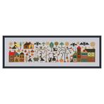 Borduurpakket Halloween heksen huis 43 x 13 cm 14CT Aida, Hobby en Vrije tijd, Ophalen of Verzenden, Nieuw, Handborduren, Borduurpakket