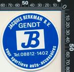 Sticker: Jacques Berkman Sportieve auto accessoires - Gendt, Ophalen of Verzenden, Zo goed als nieuw, Auto of Motor