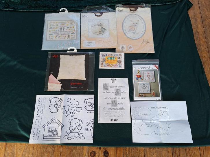 Div borduurvoorbeelden ,ook strijkpatronen en kussen, Hobby en Vrije tijd, Borduren en Borduurmachines, Gebruikt, Patroon, Handborduren