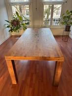 Massief houten eettafel - 220cm lang, Huis en Inrichting, Tafels | Eettafels, Ophalen, Gebruikt, 100 tot 150 cm, Eikenhout