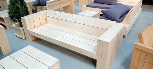 Loungebank steigerhout showroom opruimen, Tuin en Terras, Tuinbanken, Nieuw, Hout, Ophalen of Verzenden