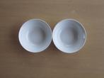 Casa Mesa 2 witte schaaltjes dunne lijntjes motief D14cm H 4, Huis en Inrichting, Keuken | Servies, Ophalen of Verzenden, Effen