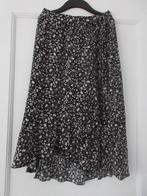 Rok, oerslagrok Cotton Club zwart bloemetjes XS, Kleding | Dames, Rokken, Zwart, Ophalen of Verzenden, Zo goed als nieuw, Onder de knie