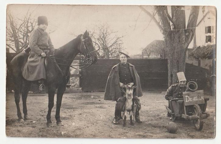 Fotokaart humor mobilisatie Gilze Rijen 1915 mobilisatie, Verzamelen, Militaria | Algemeen, Landmacht, Foto of Poster, Nederland