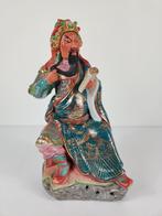 Beeld Guan Yu, porselein, Jingdezhen China, midden 20e eeuw, Ophalen of Verzenden